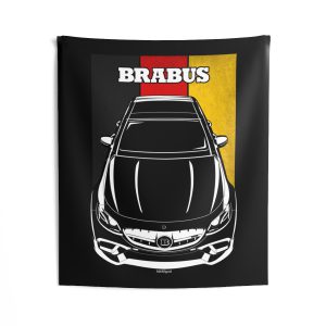 Mercedes E63 S Brabus 2018-2020 Tapestry - Germany Flag Wall Art 50 x 60 inch by Auto Art Apparel