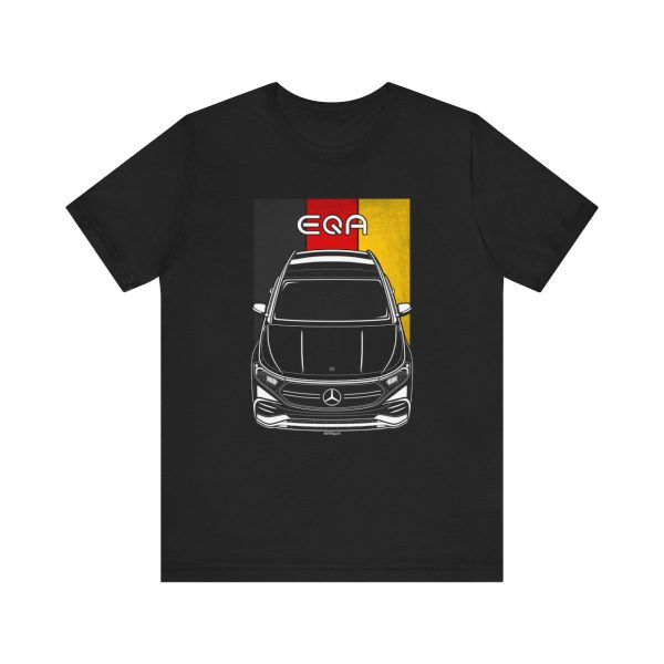 Mercedes EQA T-shirt - Germany Flag Shirt Black by Auto Art Apparel