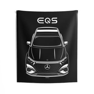 Mercedes EQS SUV Tapestry 50 x 60 inch by Auto Art Apparel