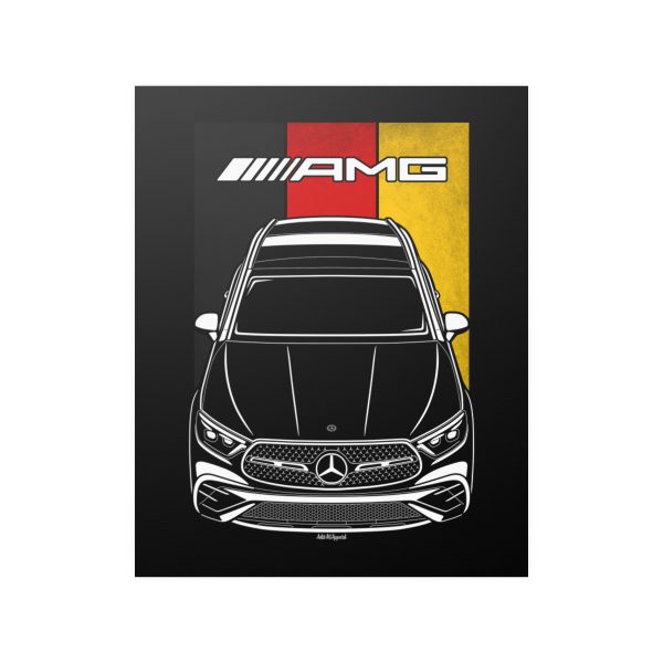Mercedes GLC AMG 2023-2024 Poster - Germany Flag Print 16 x 20 inch by Auto Art Apparel