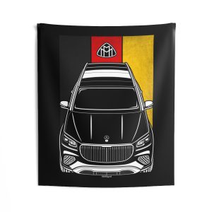 Mercedes GLS 600 Maybach 2024 Tapestry - Germany Flag Wall Art 50 x 60 inch by Auto Art Apparel