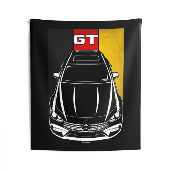 Mercedes GT AMG 4 Door Coupe Tapestry - Germany Flag Wall Art 50 x 60 inch by Auto Art Apparel