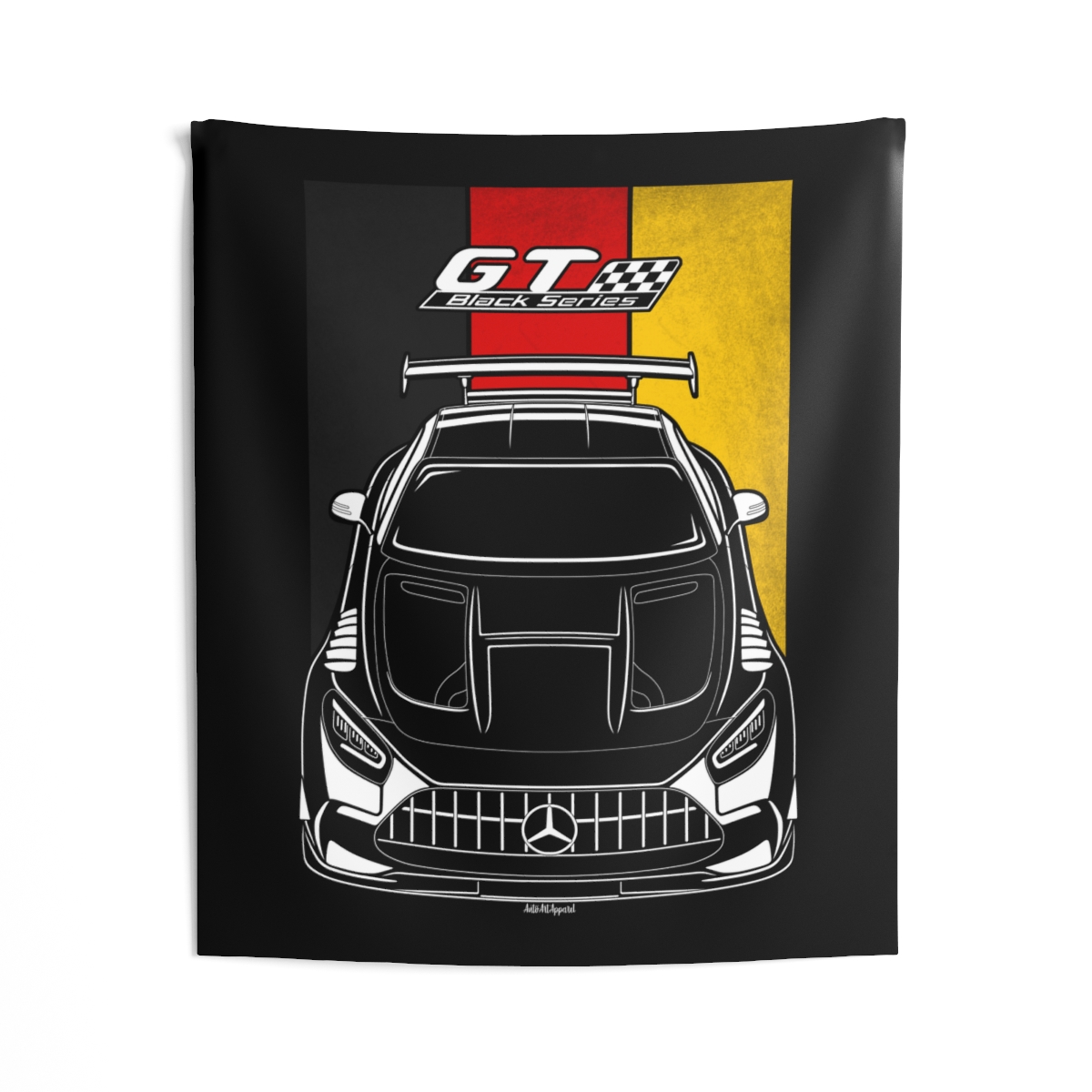 Mercedes GT Black Series AMG 2021-2023 Tapestry - Germany Flag Wall Art 50 x 60 inch by Auto Art Apparel