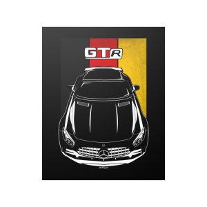 Mercedes GT R AMG Poster - Germany Flag Print 16 x 20 inch by Auto Art Apparel
