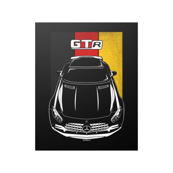 Mercedes GT R AMG Poster - Germany Flag Print 16 x 20 inch by Auto Art Apparel