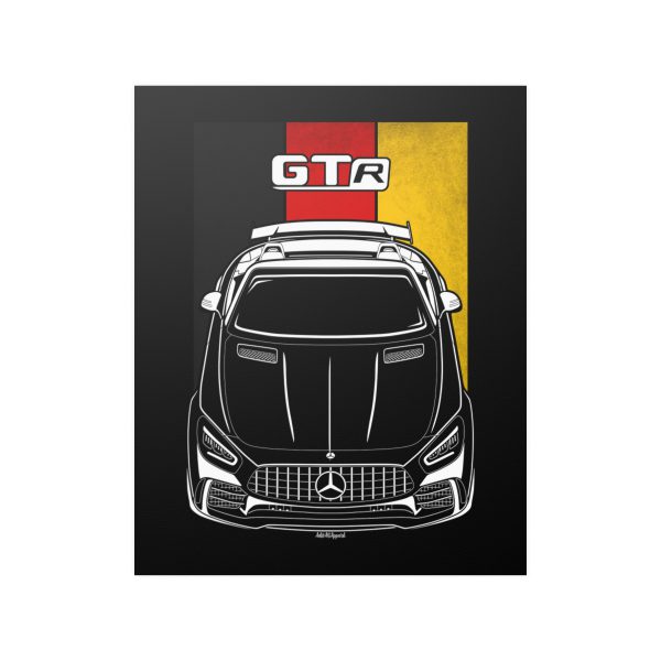 Mercedes GT R AMG Roadster 2020-2023 Poster - Germany Flag Print 16 x 20 inch by Auto Art Apparel