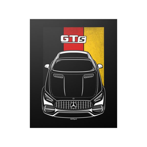 Mercedes GT S AMG 2020-2023 Poster - Germany Flag Print 16 x 20 inch by Auto Art Apparel