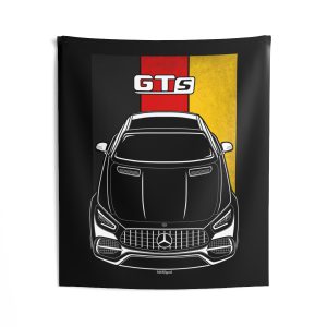 Mercedes GT S AMG 2020-2023 Tapestry - Germany Flag Wall Art 50 x 60 inch by Auto Art Apparel