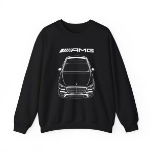 Mercedes S Class AMG 2021-2024 Crewneck Sweatshirt Black by Auto Art Apparel