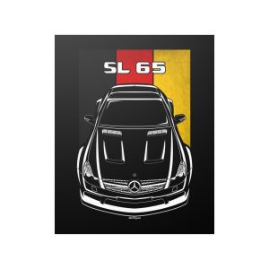 Mercedes SL65 AMG Black Series 2008-2011 Poster - Germany Flag Print 16 x 20 inch by Auto Art Apparel