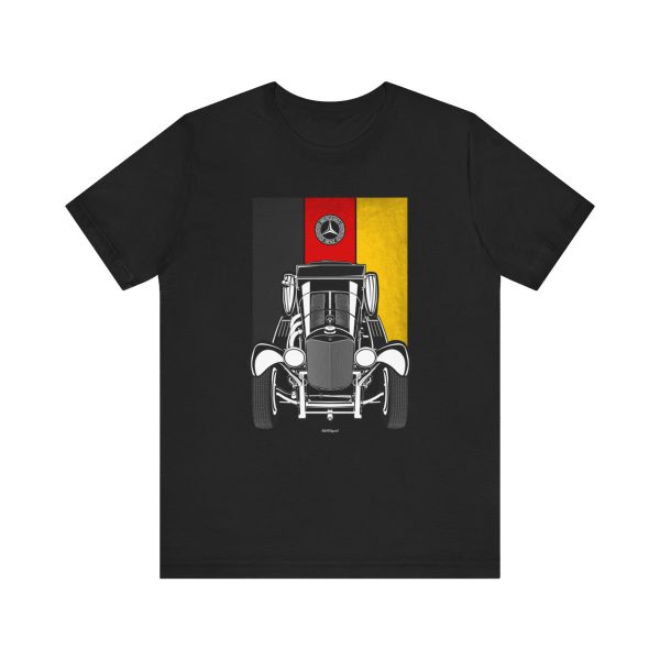 Mercedes SSK Roadster T-shirt - Germany Flag Shirt Black by Auto Art Apparel