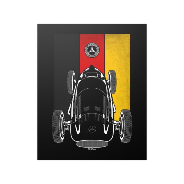 Mercedes W154 Poster - Germany Flag Print 16 x 20 inch by Auto Art Apparel