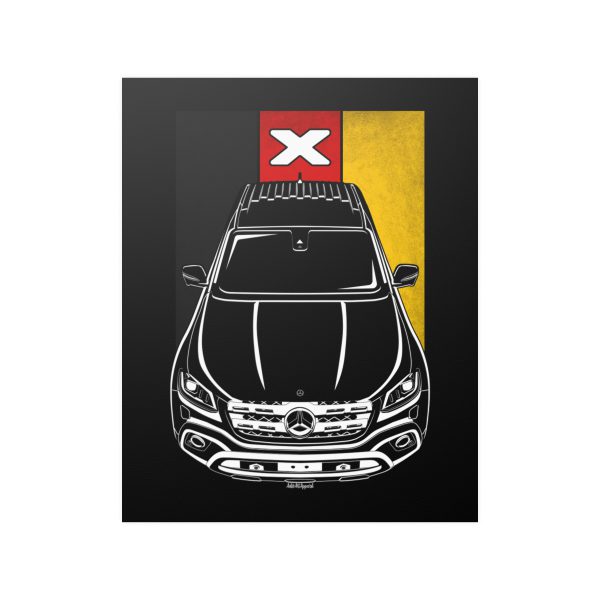 Mercedes X Class Poster - Germany Flag Print 16 x 20 inch by Auto Art Apparel