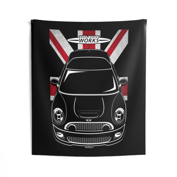 Mini John Cooper Works 2009-2015 Tapestry - UK Flag Wall Art 50 x 60 inch by Auto Art Apparel