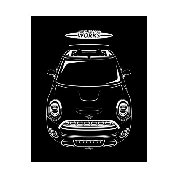 Mini John Cooper Works Convertible Poster 16 x 20 inch by Auto Art Apparel