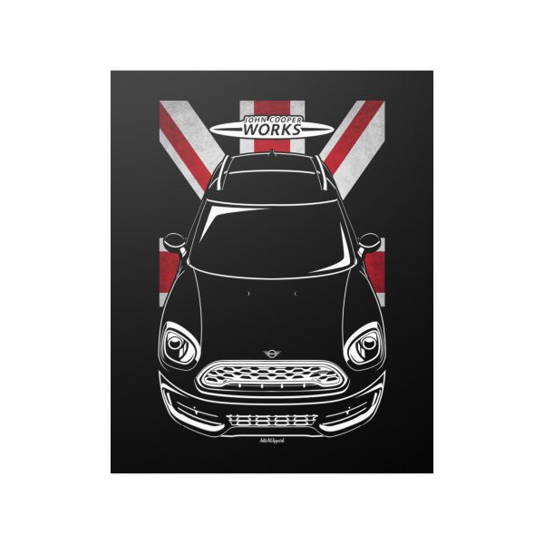 Mini John Cooper Works Countryman All4 Poster - UK Flag Print 16 x 20 inch by Auto Art Apparel
