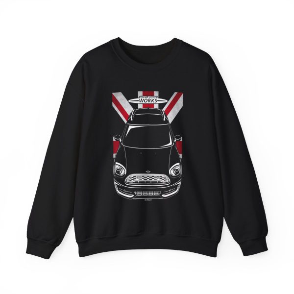 Mini John Cooper Works Countryman All4 Sweatshirt - UK Flag Crewneck Black by Auto Art Apparel