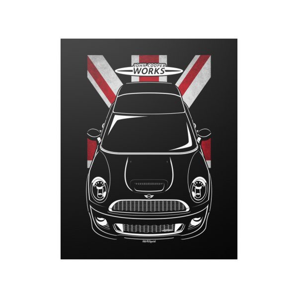 Mini John Cooper Works GP 2012-2014 Poster - UK Flag Print 16 x 20 inch by Auto Art Apparel