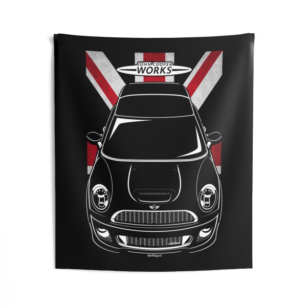 Mini John Cooper Works GP 2012-2014 Tapestry - UK Flag Wall Art 50 x 60 inch by Auto Art Apparel