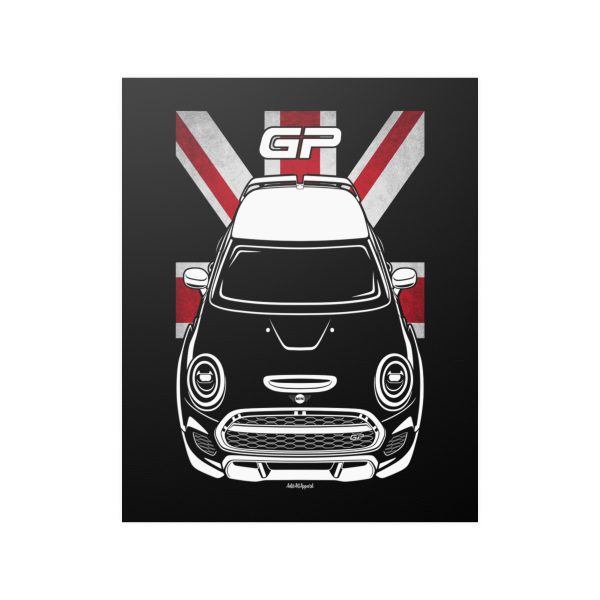 Mini John Cooper Works GP 2021-2024 Poster - UK Flag Print 16 x 20 inch by Auto Art Apparel