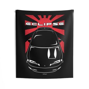 Mitsubishi Eclipse 2nd gen 1995-1999 Tapestry - JDM Wall Art 50 x 60 inch by Auto Art Apparel