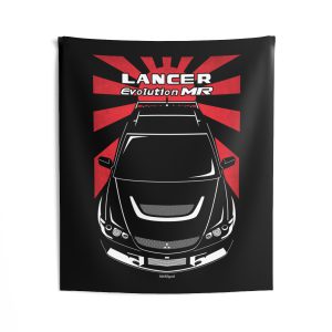 Mitsubishi Lancer Evolution IX Evo 9 2005-2007 Tapestry - JDM Wall Art 50 x 60 inch by Auto Art Apparel