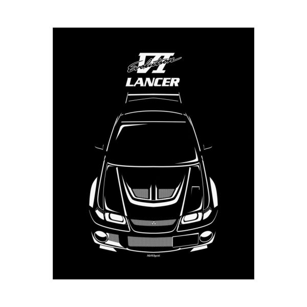 Mitsubishi Lancer Evolution VI 1999-2001 Poster 16 x 20 inch by Auto Art Apparel