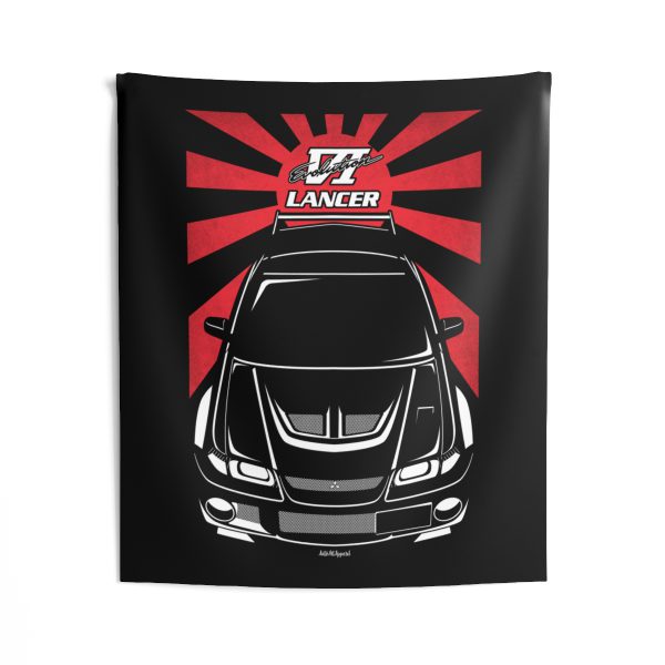 Mitsubishi Lancer Evolution VI 1999-2001 Tapestry - JDM Wall Art 50 x 60 inch by Auto Art Apparel