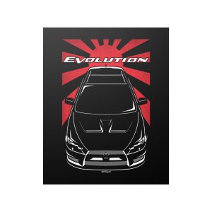 Mitsubishi Lancer Evolution X Evo 10 2008-2016 Poster - JDM Print 16 x 20 inch by Auto Art Apparel