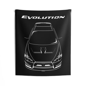 Mitsubishi Lancer Evolution X Evo 10 2008-2016 Tapestry 50 x 60 inch by Auto Art Apparel