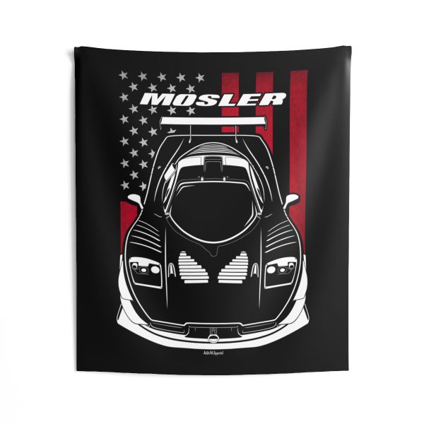 Mosler MT900 GT3 Tapestry - US Flag Wall Art 50 x 60 inch by Auto Art Apparel