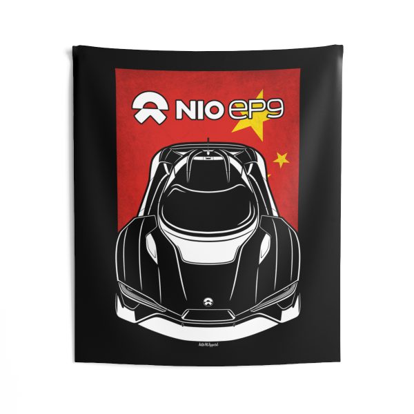 Nio EP9 Tapestry - China Flag Wall Art 50 x 60 inch by Auto Art Apparel
