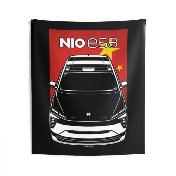 Nio ES8 Tapestry - China Flag Wall Art 50 x 60 inch by Auto Art Apparel