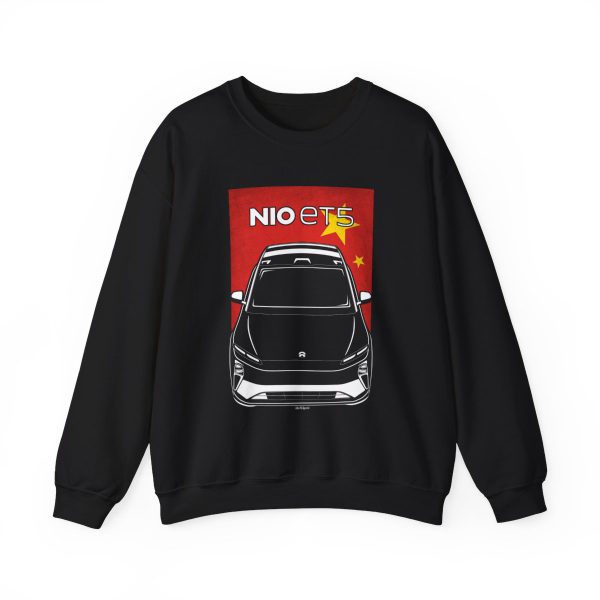 Nio ET5 Sweatshirt - China Flag Crewneck Black by Auto Art Apparel