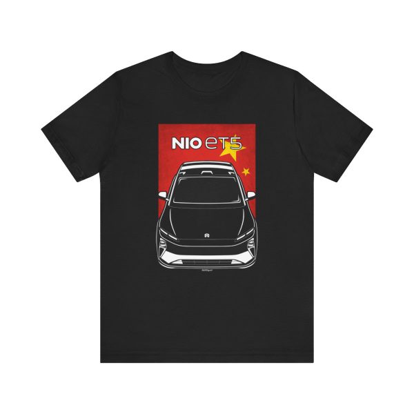 Nio ET5 T-shirt - China Flag Shirt Black by Auto Art Apparel