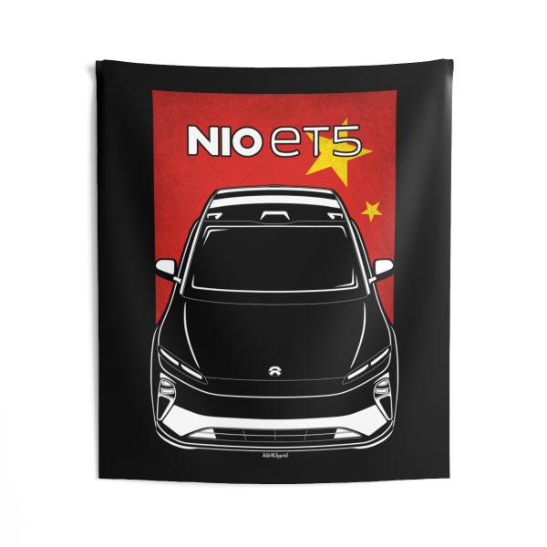 Nio ET5 Tapestry - China Flag Wall Art 50 x 60 inch by Auto Art Apparel