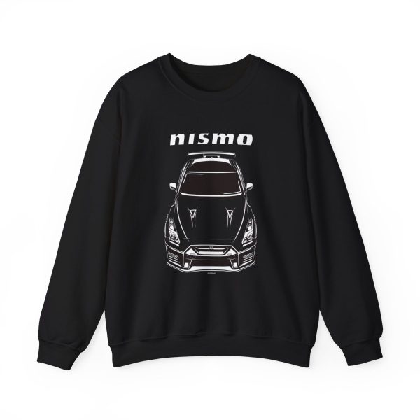Nissan GT R Nismo R35 2020-2022 Crewneck Sweatshirt Black by Auto Art Apparel