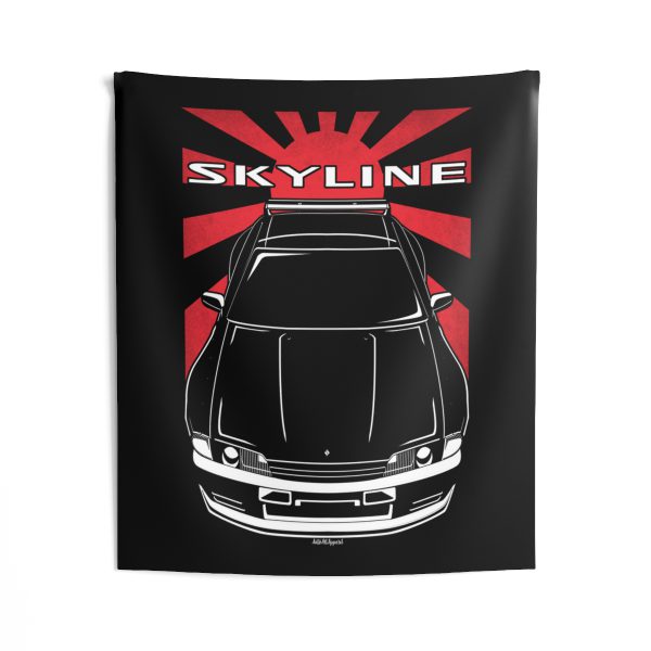 Nissan Skyline GTR V Spec R32 Body Kit Tapestry - JDM Wall Art 50 x 60 inch by Auto Art Apparel