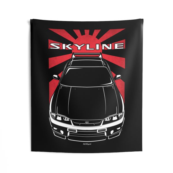 Nissan Skyline GTR V Spec R33 Tapestry - JDM Wall Art 50 x 60 inch by Auto Art Apparel