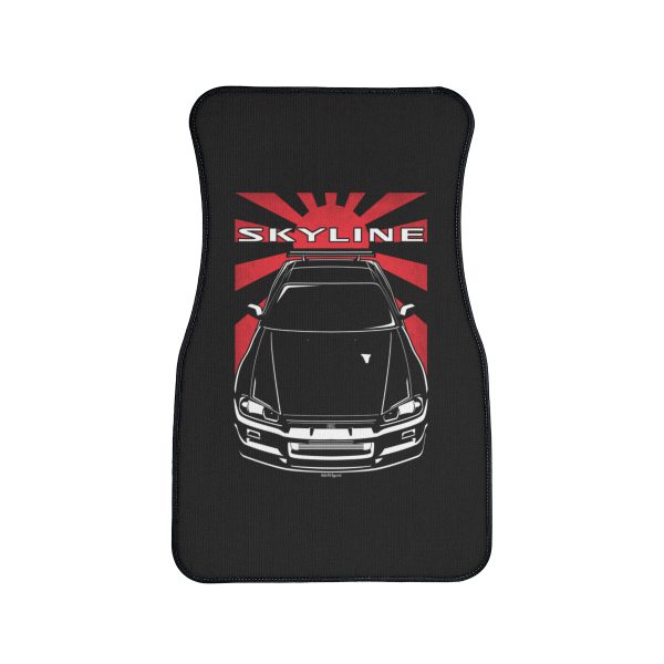 Nissan Skyline GTR V Spec R34 Car Mat - JDM Floor Mats Front Carpet Floor Mats by Auto Art Apparel