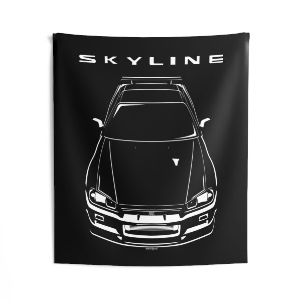 Nissan Skyline GTR V Spec R34 Tapestry 50 x 60 inch by Auto Art Apparel