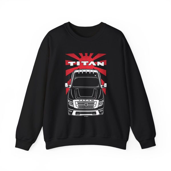 Nissan Titan 2021-2023 Sweatshirt - JDM Crewneck Black by Auto Art Apparel