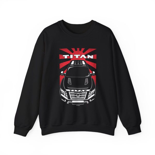 Nissan Titan Warrior Sweatshirt - JDM Crewneck Black by Auto Art Apparel