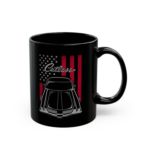 Oldsmobile Cutlass 1969 Mug - US Flag Coffee Mug 11 oz by Auto Art Apparel