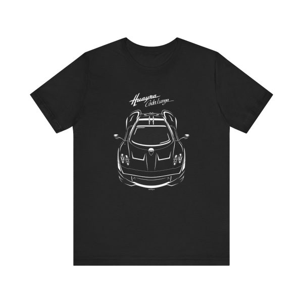 Pagani Huayra Codalunga T-shirt Black by Auto Art Apparel