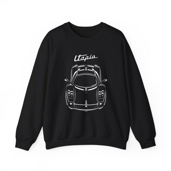 Pagani Utopia Crewneck Sweatshirt Black by Auto Art Apparel