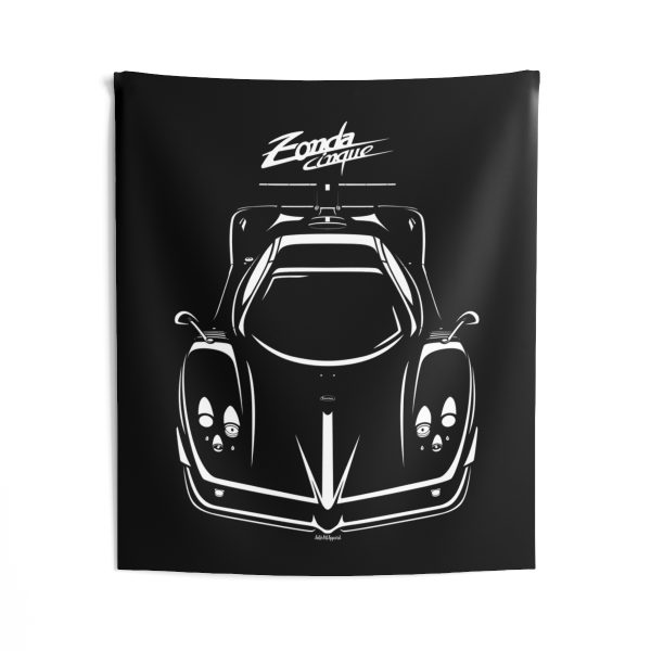 Pagani Zonda Cinque Roadster Tapestry 50 x 60 inch by Auto Art Apparel