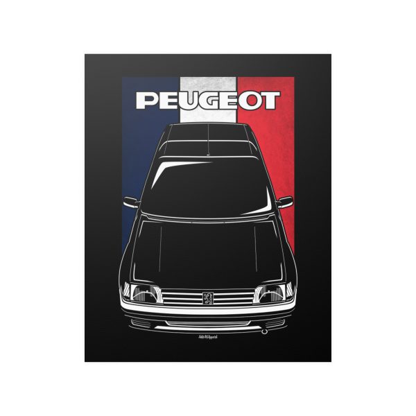 Peugeot 205 Rallye 1998 1992 Poster - France Flag Print 16 x 20 inch by Auto Art Apparel