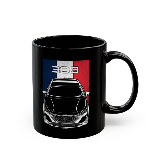 Peugeot 308 2022-2024 Mug - France Flag Coffee Mug 11 oz by Auto Art Apparel