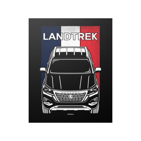 Peugeot Landtrek 2021-2024 Poster - France Flag Print 16 x 20 inch by Auto Art Apparel